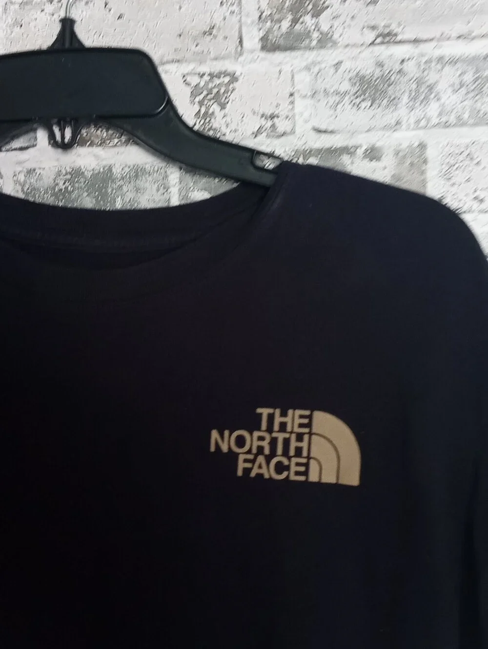 The North Face Black Short Sleeve Tee with Tan Logo